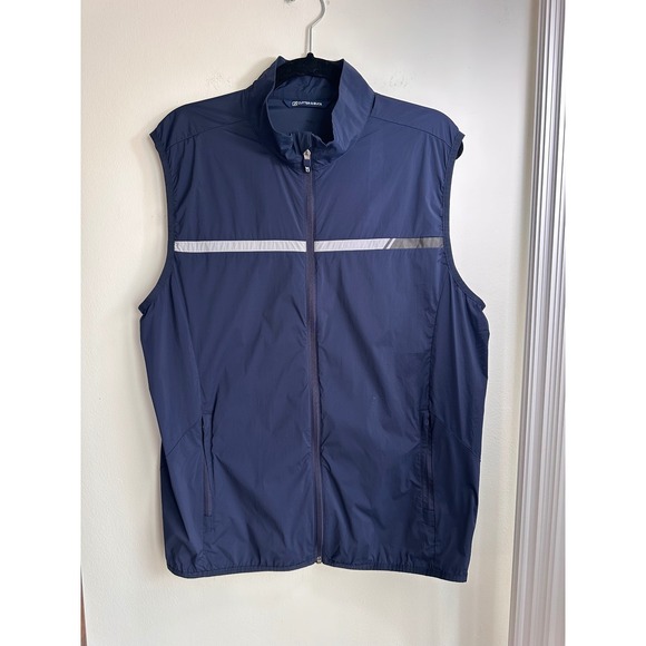 Cutter & Buck Other - Unavailable - Cutter and Buck Mens Navy Blue Golf Vest Lightweight Full Zip